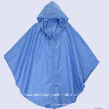 Goog Quality Blue PVC Rain Poncho (Zip Is Avaliable)